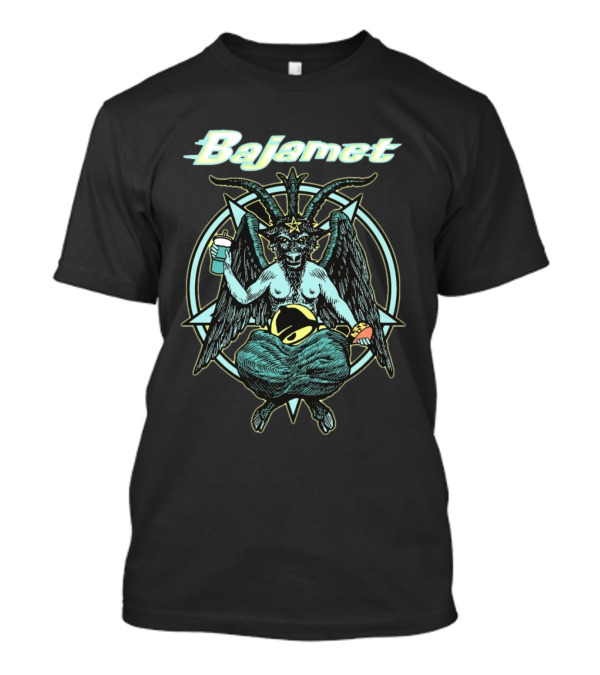 Bajamet 2025 Goat Symbol With Compass Star And Drink T-Shirt