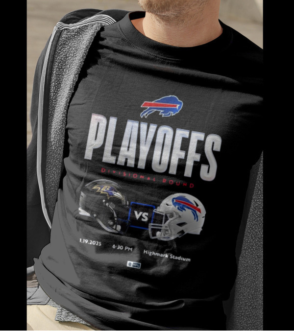 Baltimore Ravens Vs Buffalo Bills NFL Playoffs Divisional Round 1 13 2025 6:30 PM Highmark Stadium Helmets T-Shirt