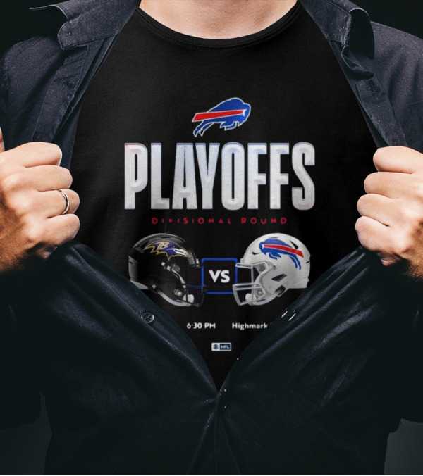 Baltimore Ravens Vs Buffalo Bills NFL Playoffs Divisional Round 1 13 2025 6:30 PM Highmark Stadium Helmets T-Shirt