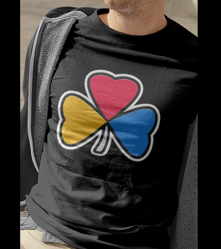 Pittsburgh Steelers Steel Shamrock Heart Colors T-Shirt