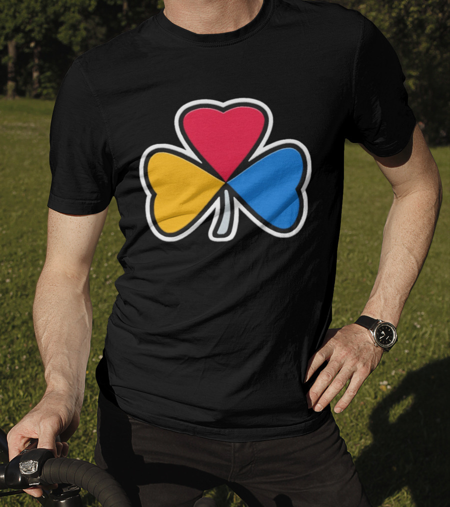 Pittsburgh Steelers Steel Shamrock Heart Colors T-Shirt