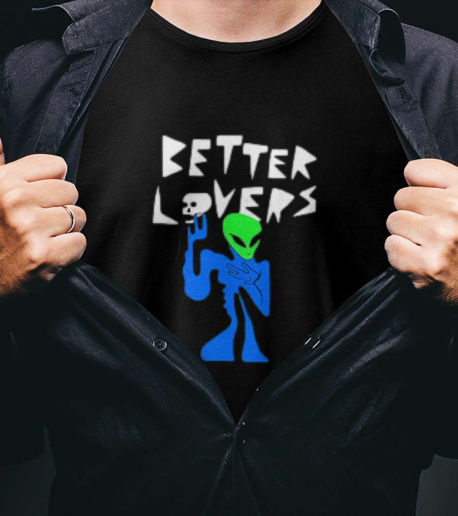 Better Lovers Alien Character Blue And Green T-Shirt