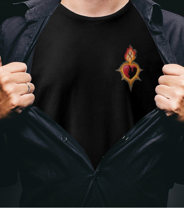 Biffy Clyro Flaming Heart And Eight Symbol T-Shirt