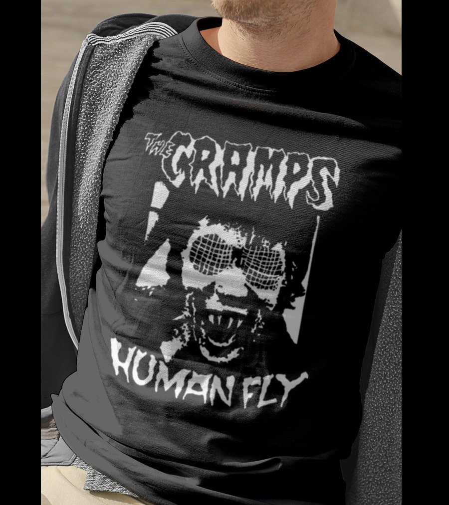 Big Bronson Reed Wearing The Cramps Human Fly The Cramps Human Fly T-Shirt