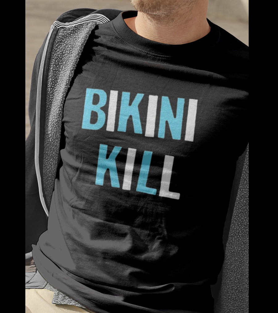 Bikini Kill Trans Youth Emergency Text Bold Blue White T-Shirt