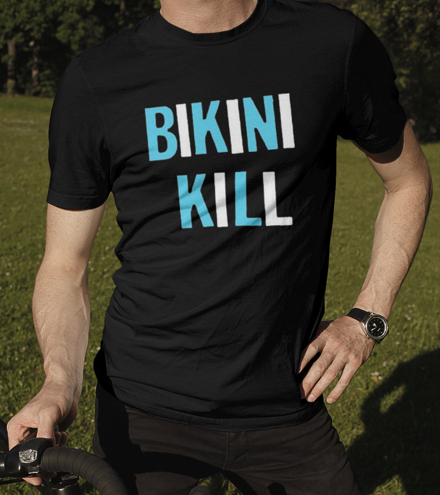 Bikini Kill Trans Youth Emergency Text Bold Blue White T-Shirt