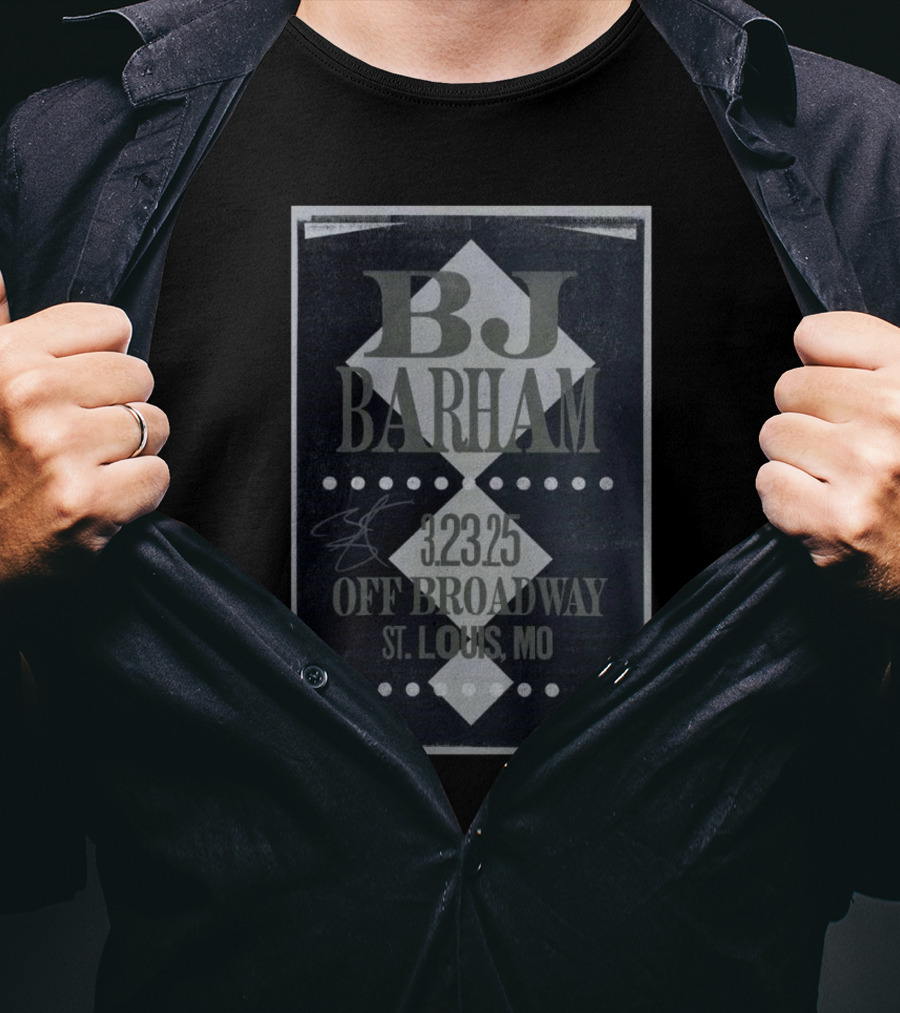 BJ Barham Mar 23 2025 Off Broadway, St Louis, MO Tour T-Shirt