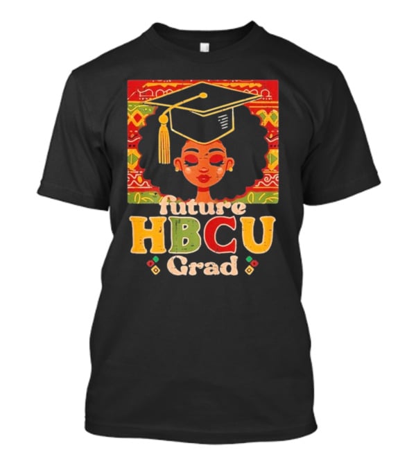 Future HBCU Grad Graduation Cap Afrocentric Pattern T-Shirt