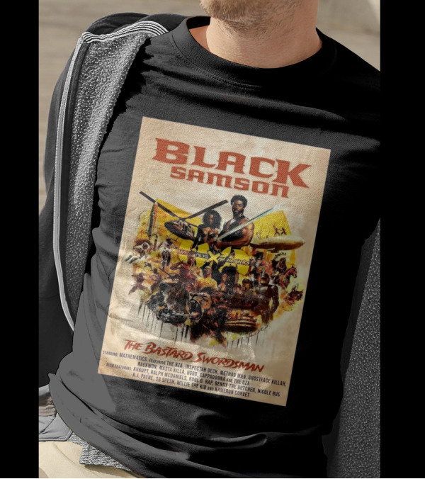 Black Samson The Bastard Swordsman Wu-Tang Featuring RZA Method Man Inspectah Deck T-Shirt