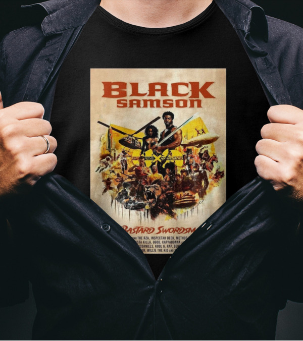 Black Samson The Bastard Swordsman Wu-Tang Featuring RZA Method Man Inspectah Deck T-Shirt