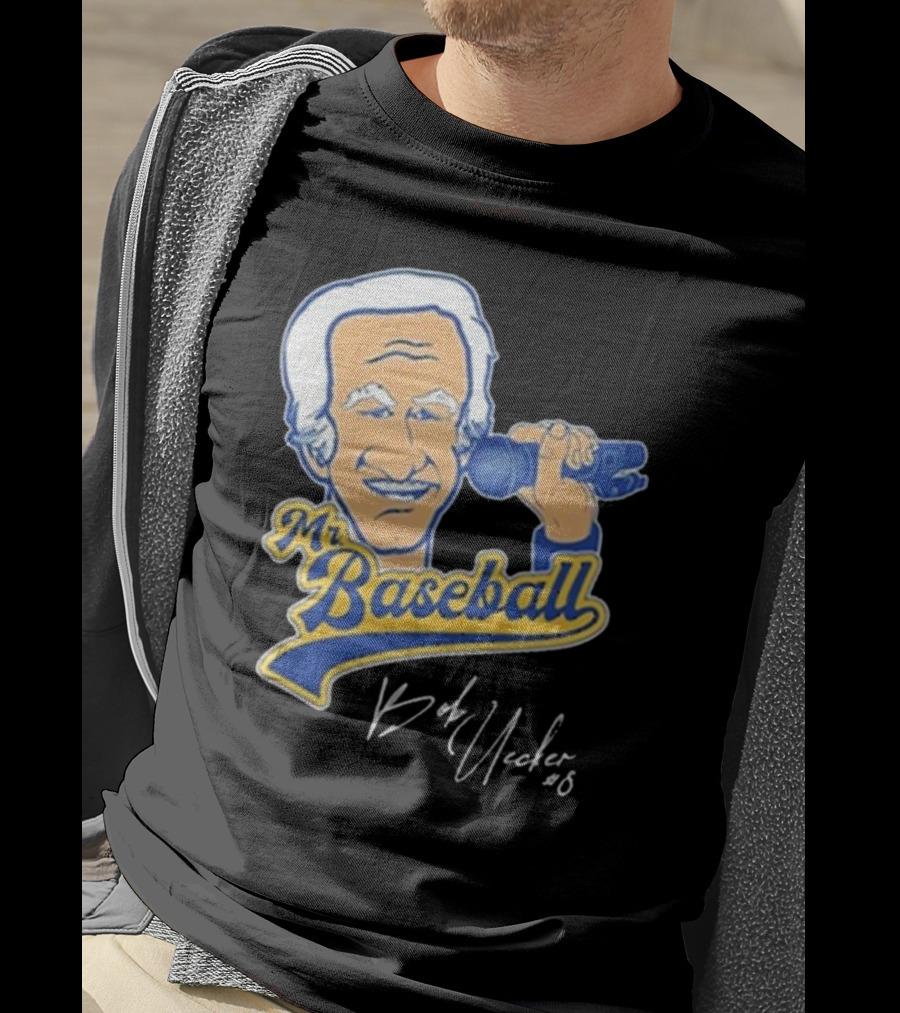 Mr Baseball Bob Uecker UECK Microphone Illustration T-Shirt