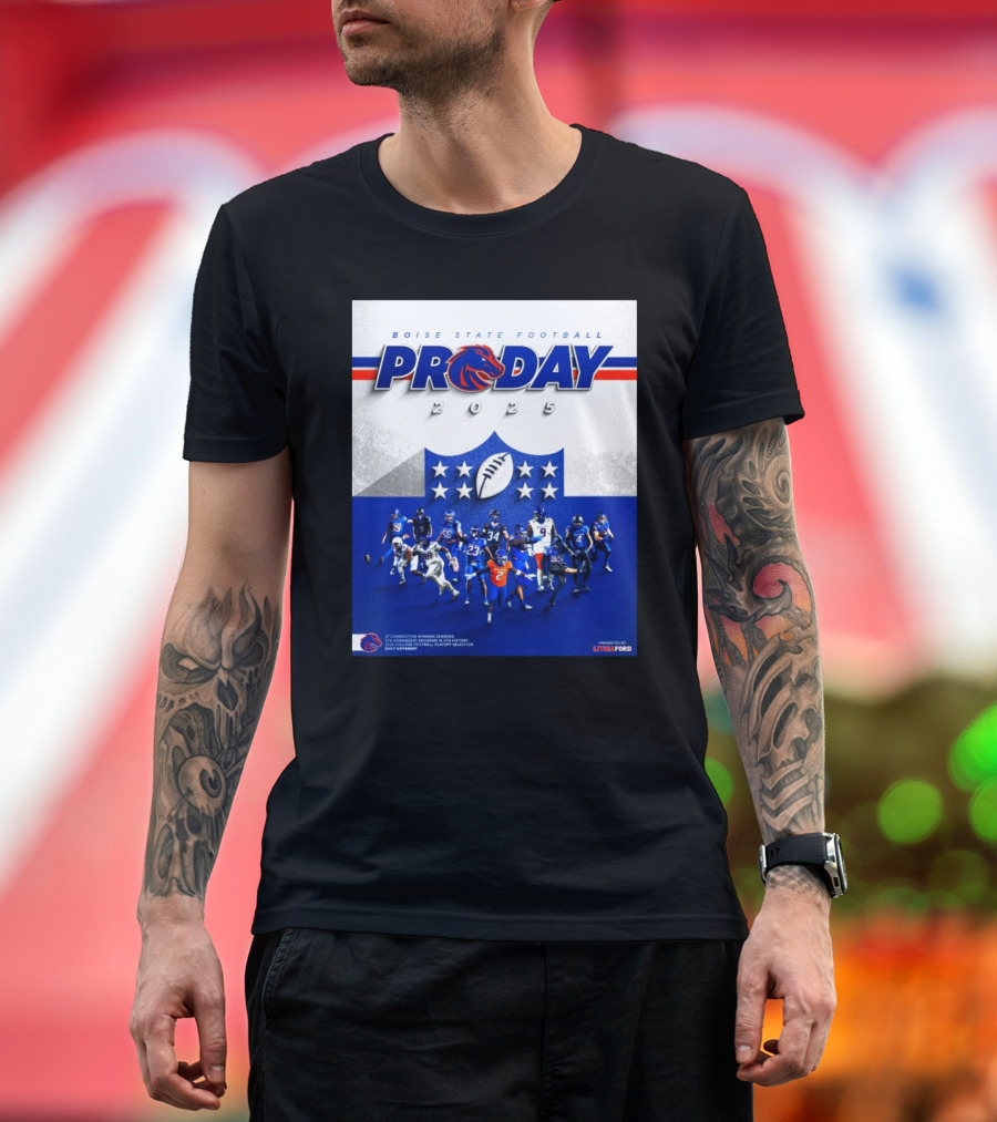 Boise State Broncos Football 2025 Pro Day 2025 College Football Playoff Selection Built Different T-Shirt