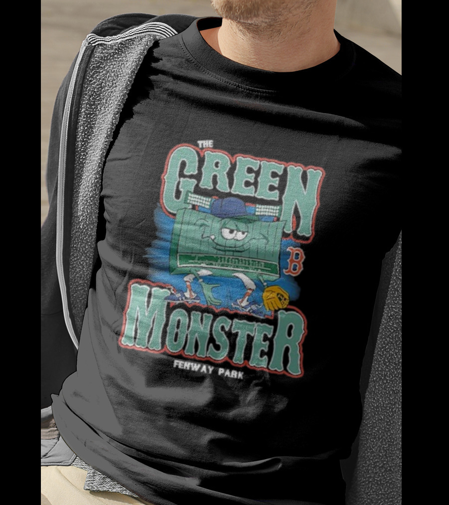 The Green Monster Fenway Park Boston Red Sox Baseball Character T-Shirt