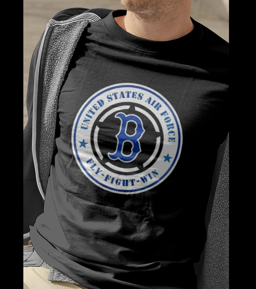 Boston Red Sox United States Air Force Fly Fight Win 2025 Military Appreciation Night T-Shirt