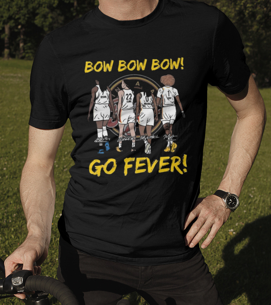 Bow Bow Bow Go Fever Indiana Fever Signatures Players Walking Team Spirit T-Shirt