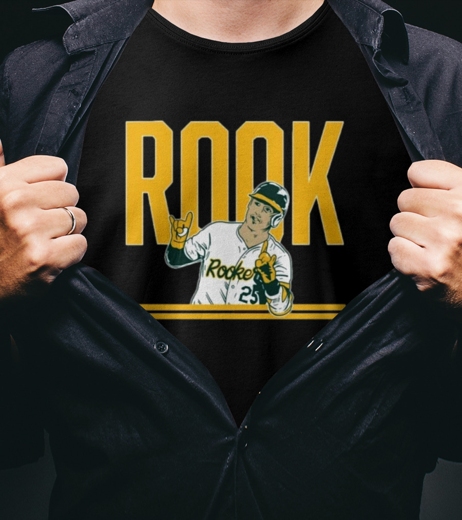 Brent Rooker Rook Baseball Gesture Portrait 25 T-Shirt