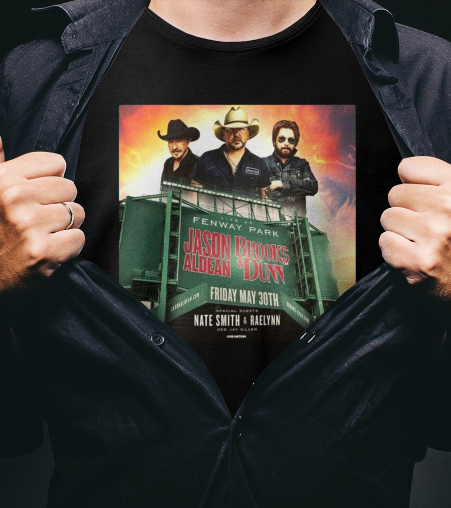 Brooks & Dunn And Jason Aldean Fenway Co-headlining Show At Park On May 30th T-Shirt