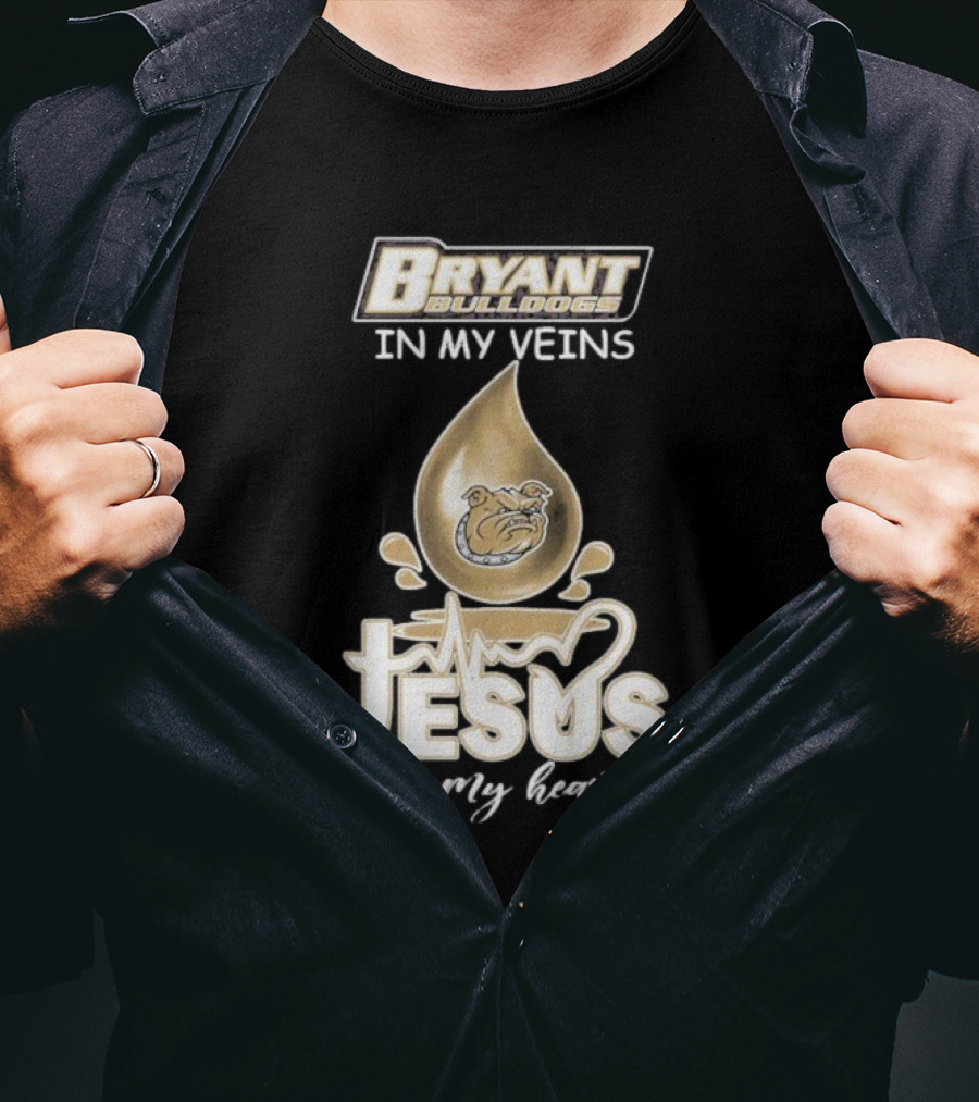 Bryant Bulldogs In My Veins Jesus In My Heart T-Shirt