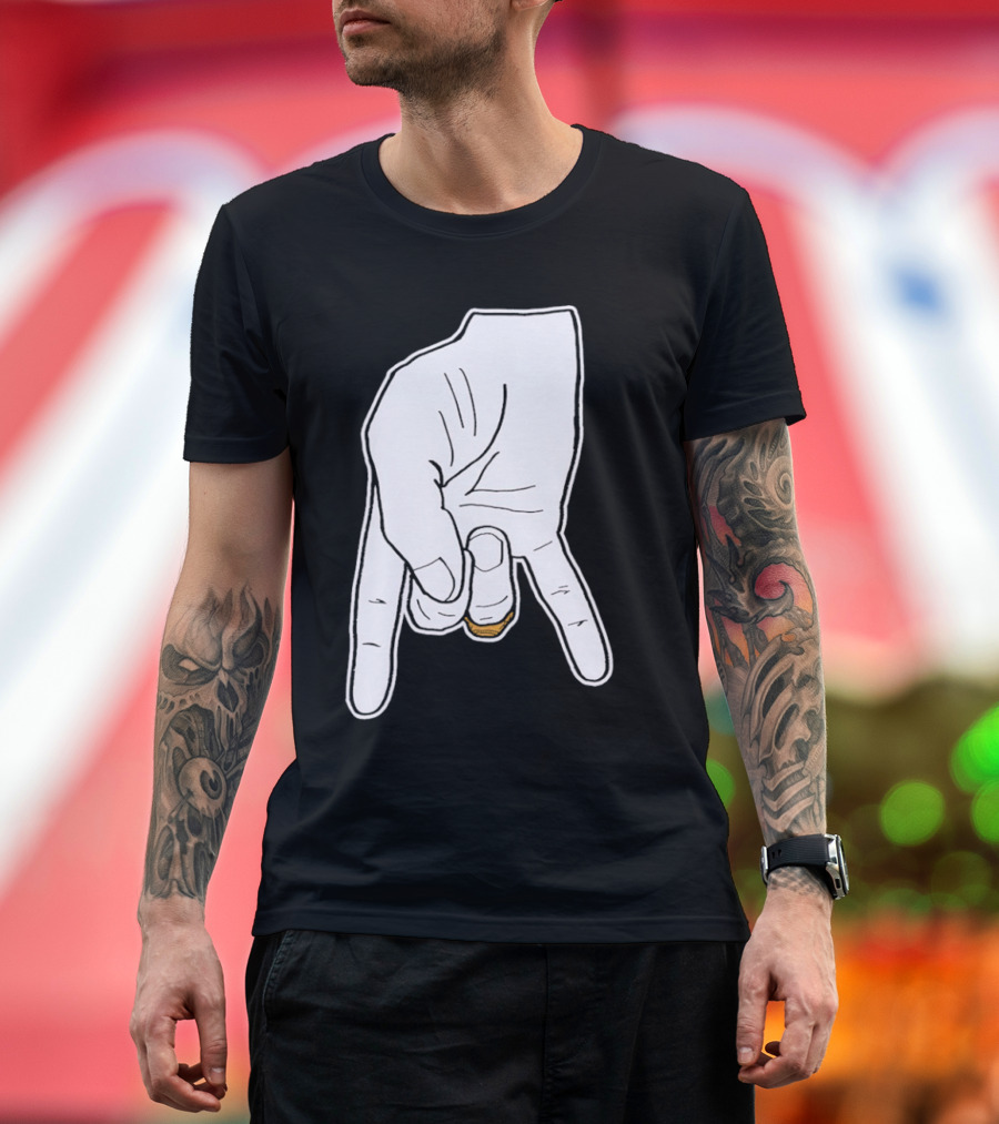 BTHO t.u. Horns Down Hand Gesture T-Shirt