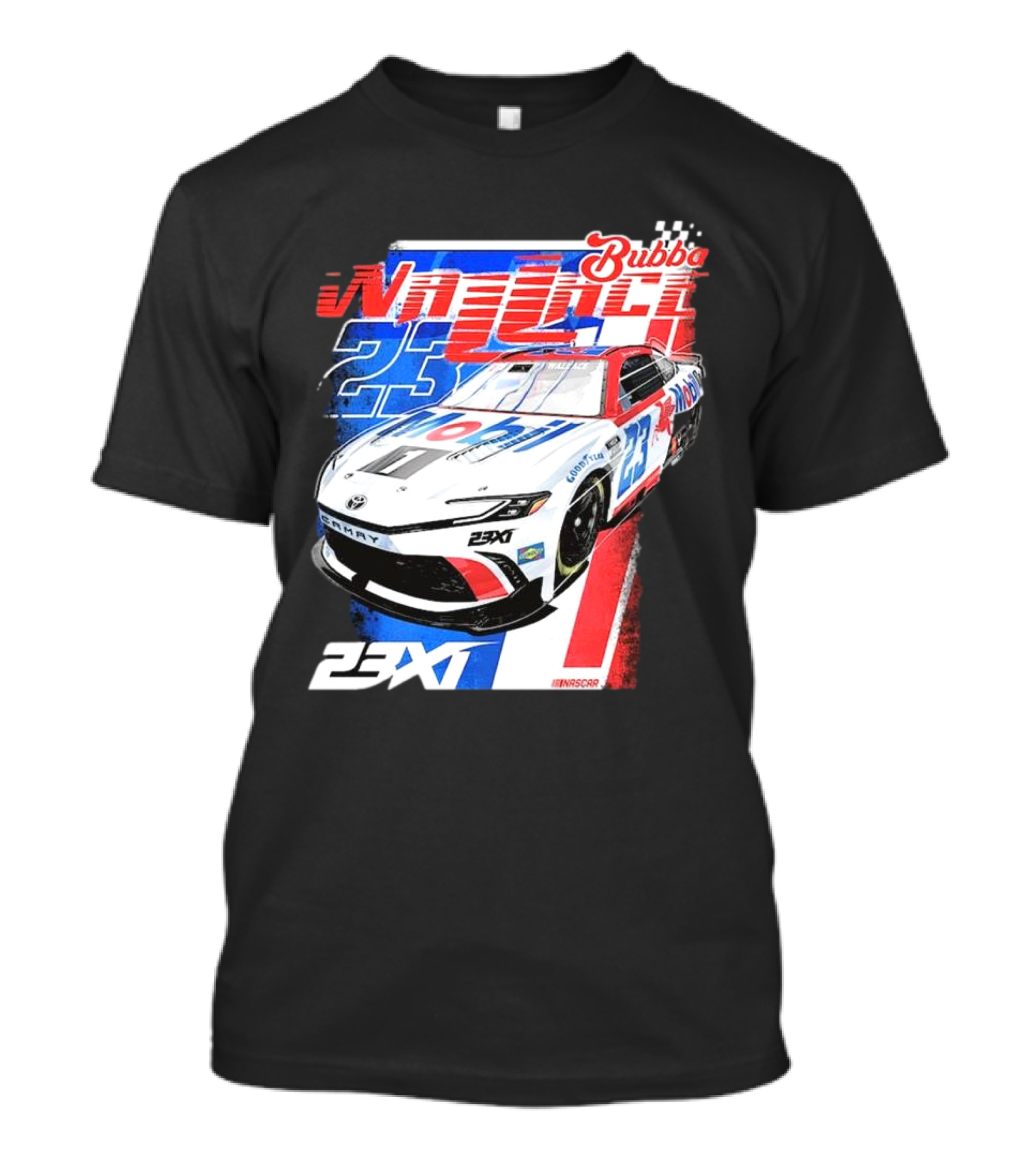 Bubba Wallace 23XI NASCAR Mobil 1 Camry Racing 23X1 T-Shirt