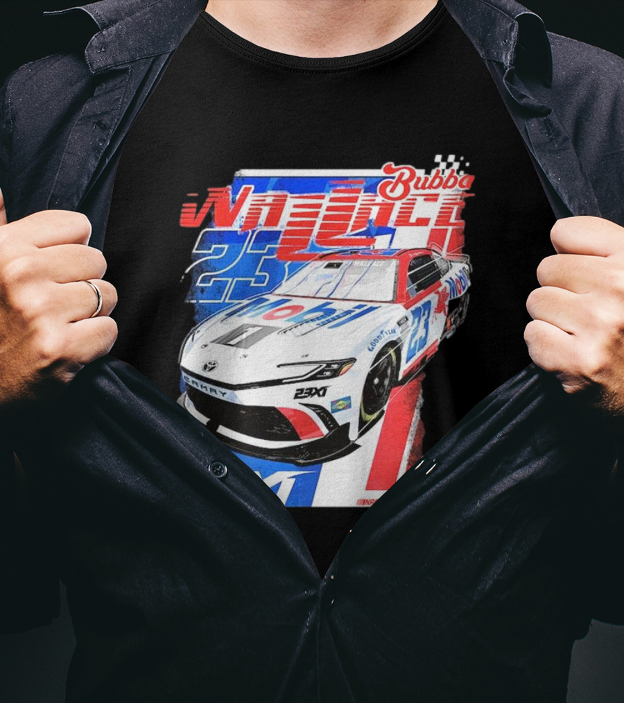 Bubba Wallace 23XI NASCAR Mobil 1 Camry Racing 23X1 T-Shirt