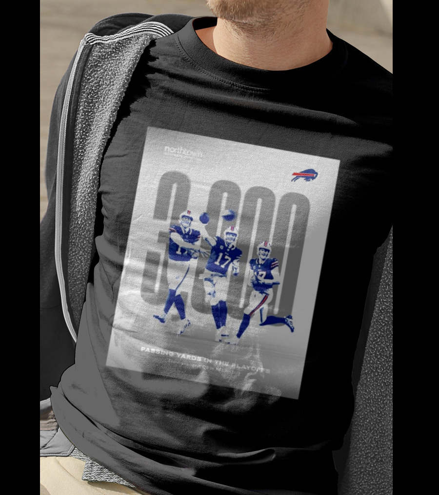 Buffalo Bills 3000 Passing Yards In The Playoffs Third-Youngest QB In NFL History T-Shirt