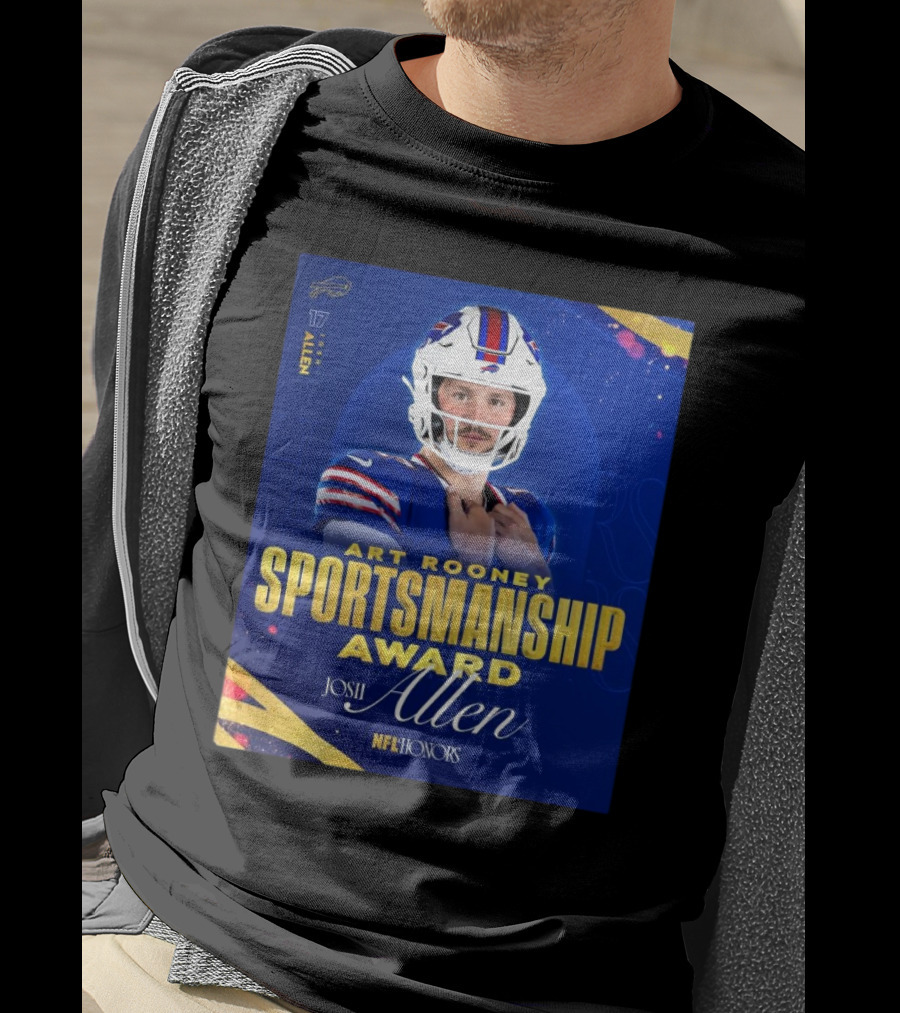 Buffalo Bills Josh Allen Art Rooney Sportsmanship Award NFL Honors Nicest Guy In The League T-Shirt
