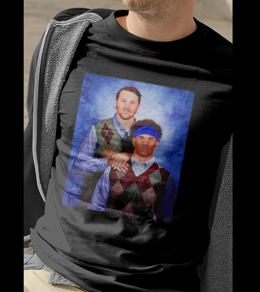 Buffalo Bills Josh Allen Keon Coleman Step Brothers T-Shirt