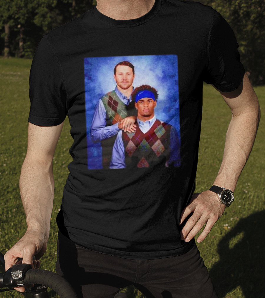 Buffalo Bills Josh Allen Keon Coleman Step Brothers T-Shirt