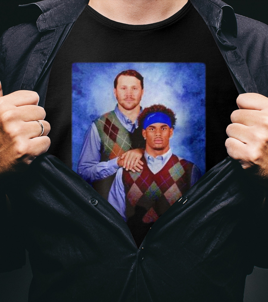Buffalo Bills Josh Allen Keon Coleman Step Brothers T-Shirt