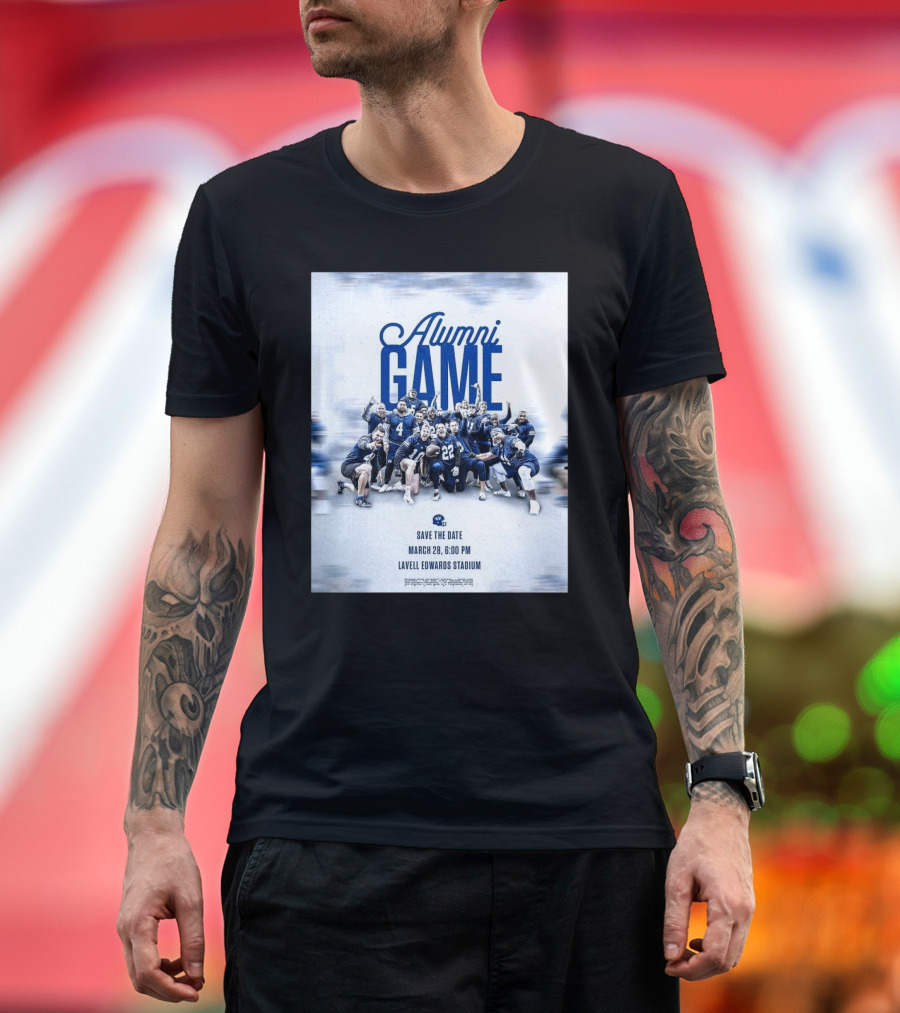 BYU Cougars Alumni Game Save The Date March 28 Lavell Edwards Stadium T-Shirt
