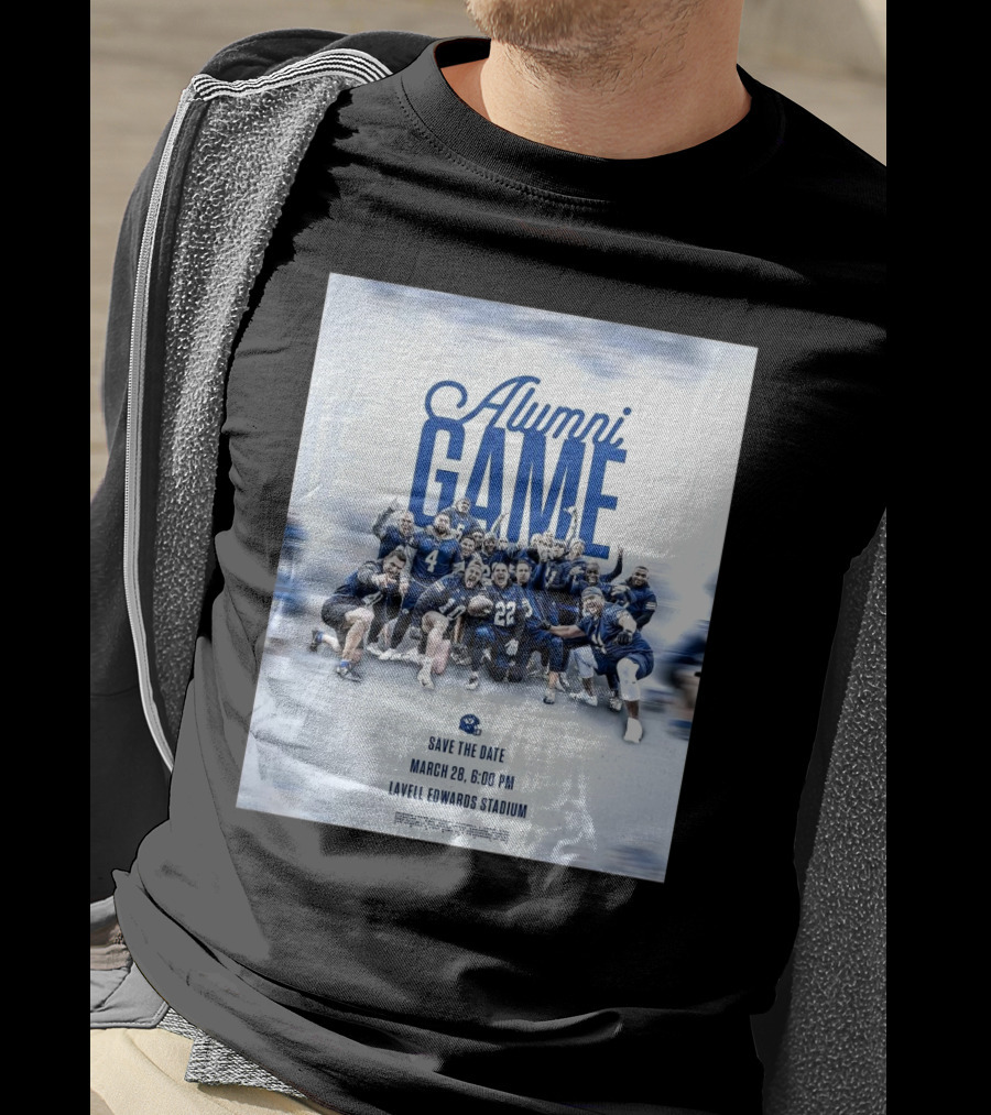 BYU Cougars Alumni Game Save The Date March 28 Lavell Edwards Stadium T-Shirt