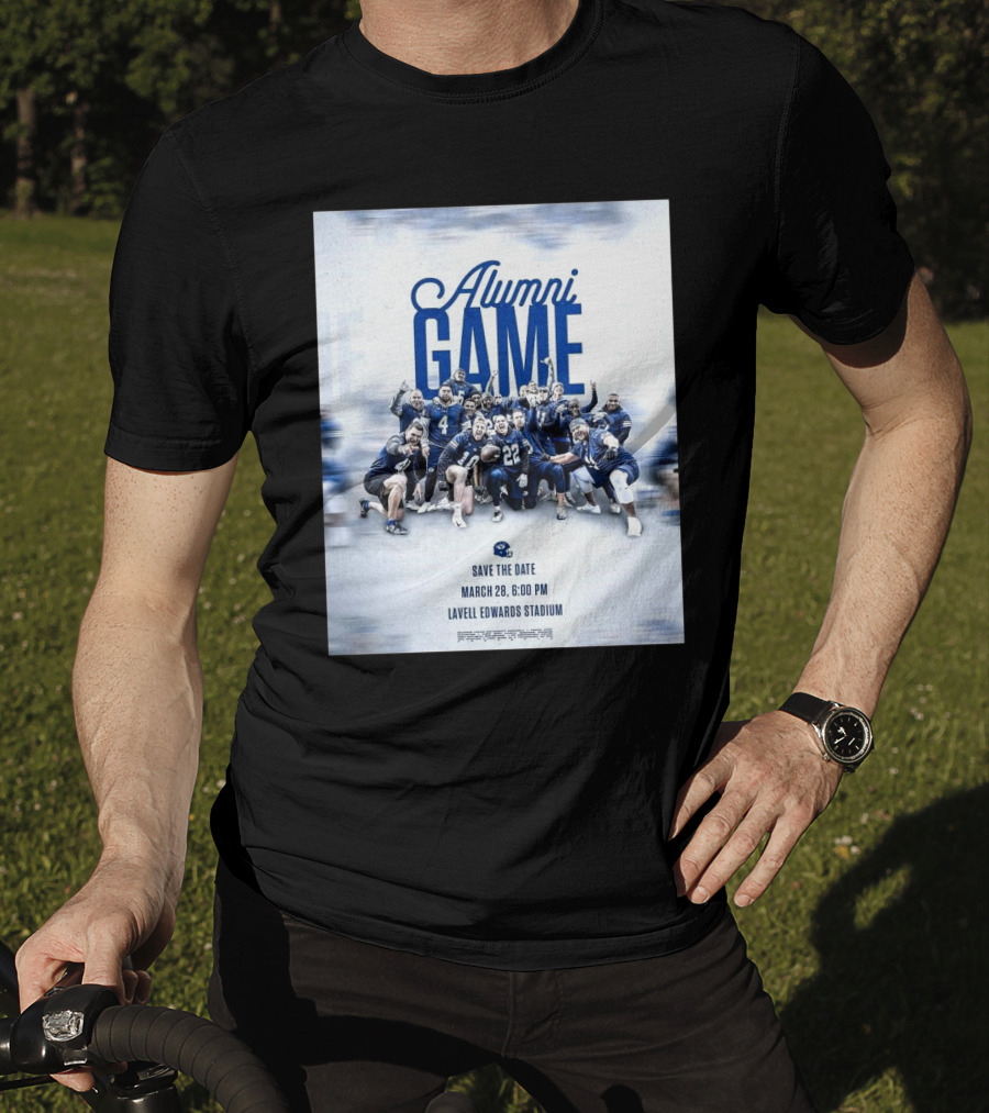 BYU Cougars Alumni Game Save The Date March 28 Lavell Edwards Stadium T-Shirt