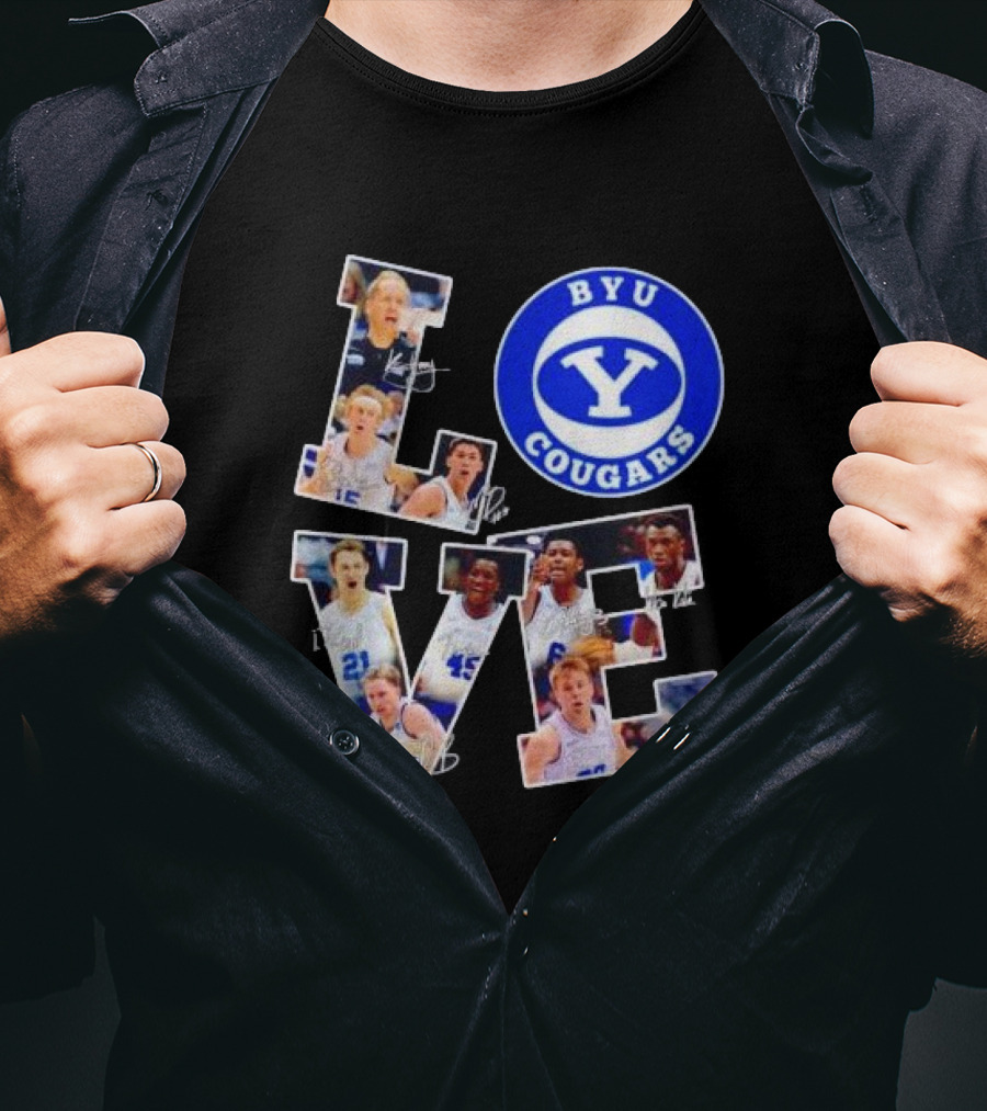 BYU Cougars Love Players Signatures T-Shirt