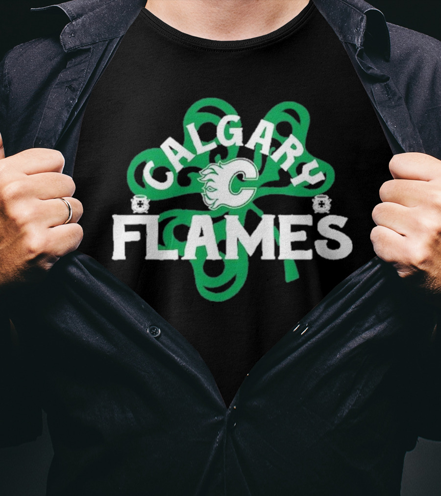Calgary Hockey St. Patrick’s Day Richmond Shamrock T-Shirt
