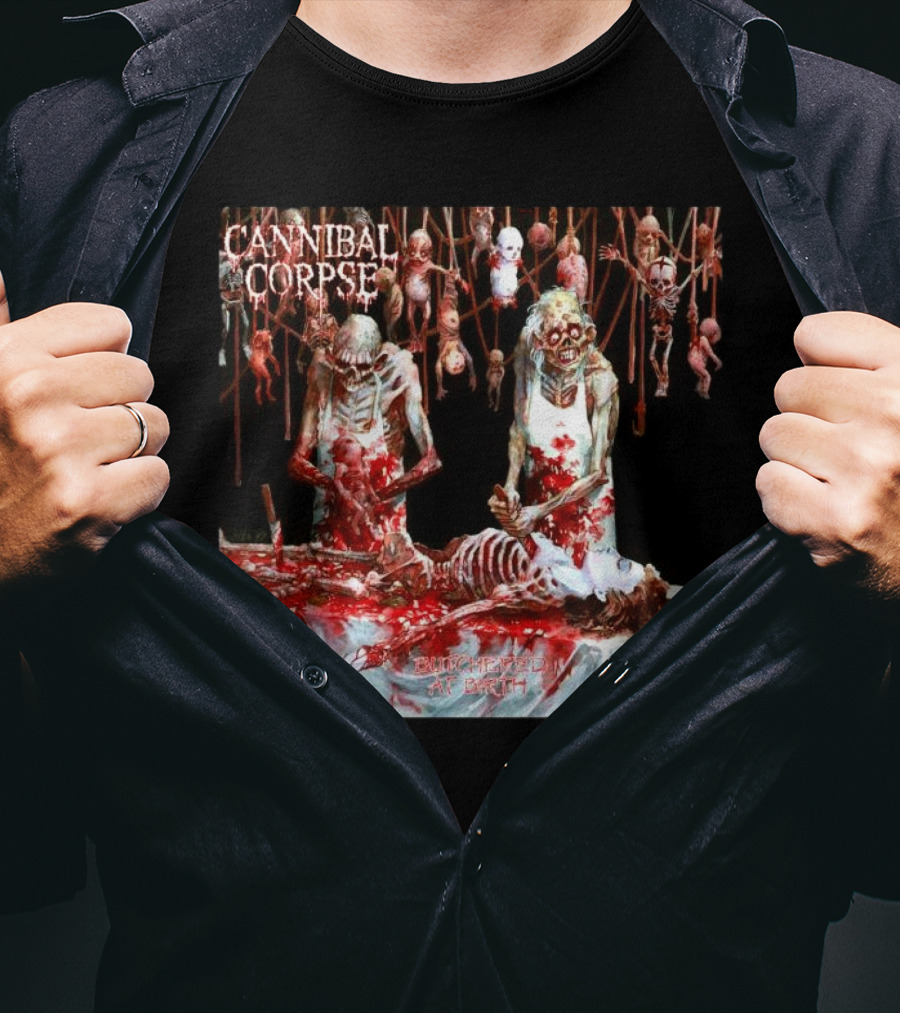 Cannibal Corpse Butchered At Birth 20th June 2025 T-Shirt