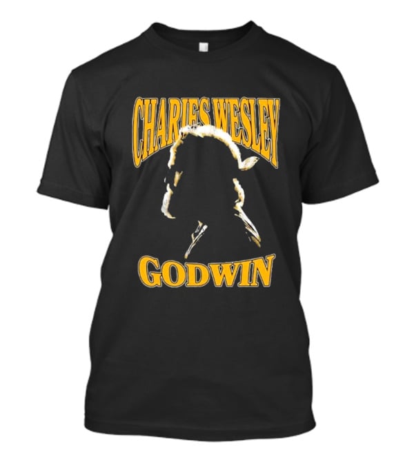 Charles Wesley Godwin CWG Silhouette Bold Yellow Text T-Shirt