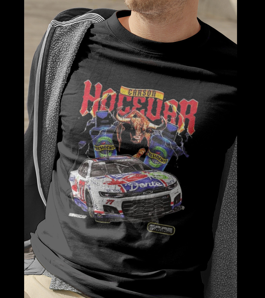 Carson Hocevar E2 Apparel Black Chili’s Car T-Shirt