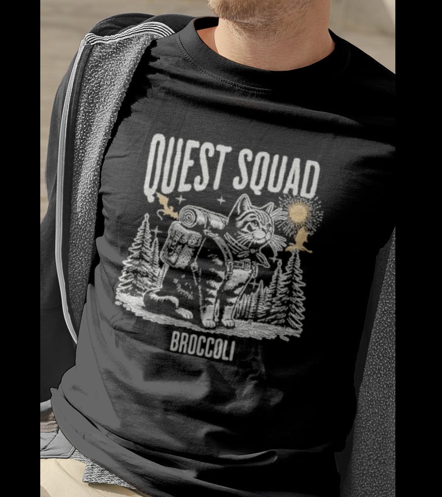 Cat Onyx Storm Quest Squad Broccoli T-Shirt