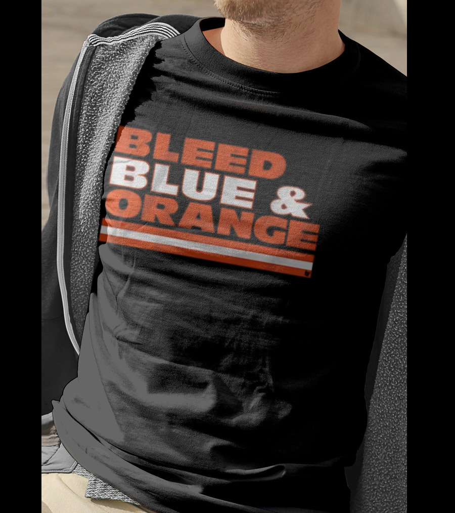 Chicago Football Bleed Blue & Orange T-Shirt