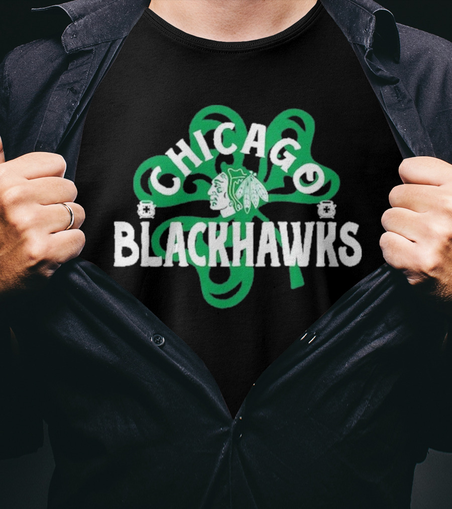 Chicago Hockey St. Patrick’s Day Richmond Shamrock T-Shirt