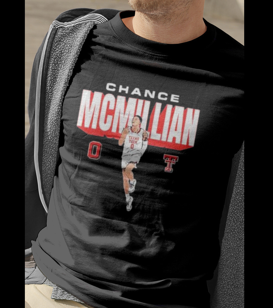 Chance McMillian Texas Tech Red Raiders Cartoon Player T-Shirt