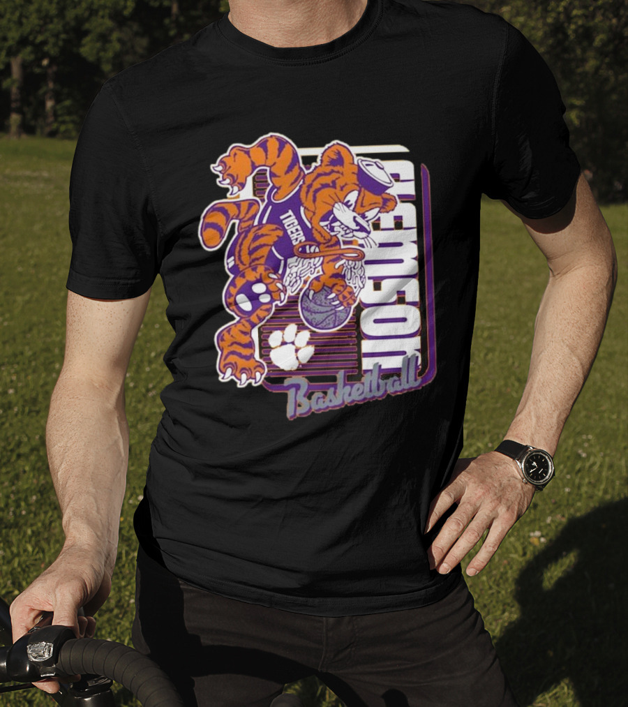 Clemson Tigers Basketball Mascot Dunk 2025 T-Shirt