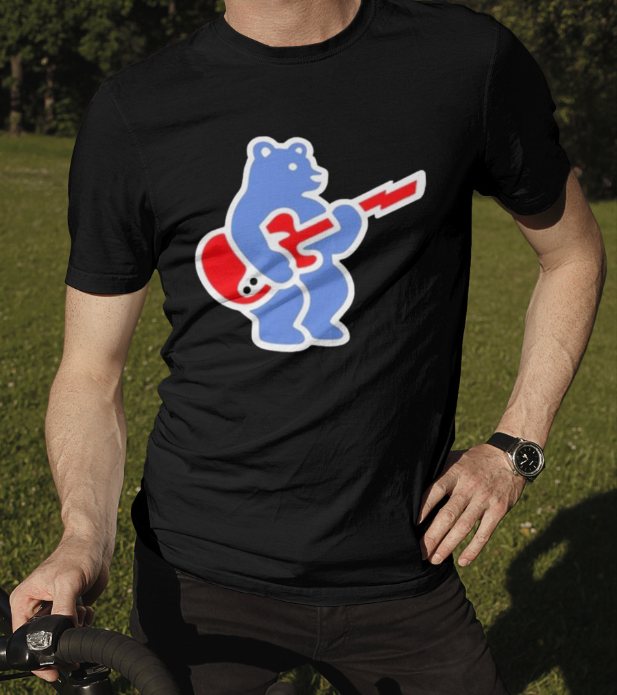 Cubs Bear Guitar Logo T-Shirt