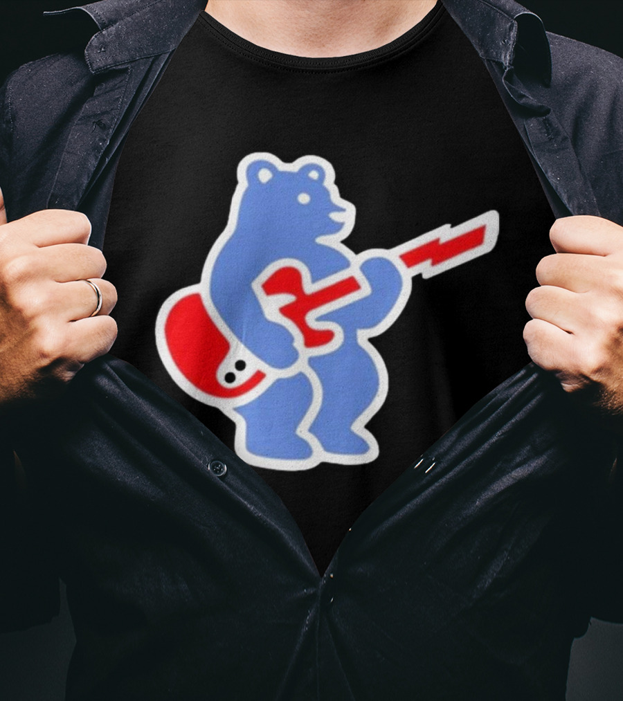 Cubs Bear Guitar Logo T-Shirt