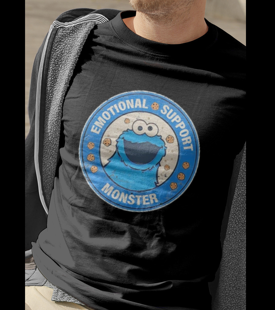 Cookie Monster Emotional Support Monster T-Shirt