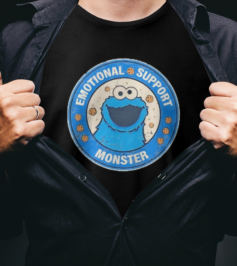 Cookie Monster Emotional Support Monster T-Shirt