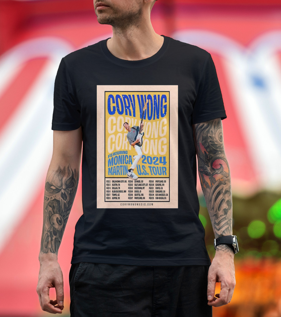 Cory Wong Featuring Monica Martin 2024 U,S Tour T-Shirt