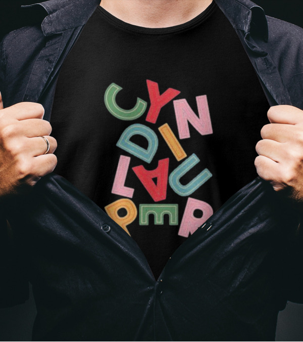 Cyndi Lauper 2024 Jumbled Name T-Shirt