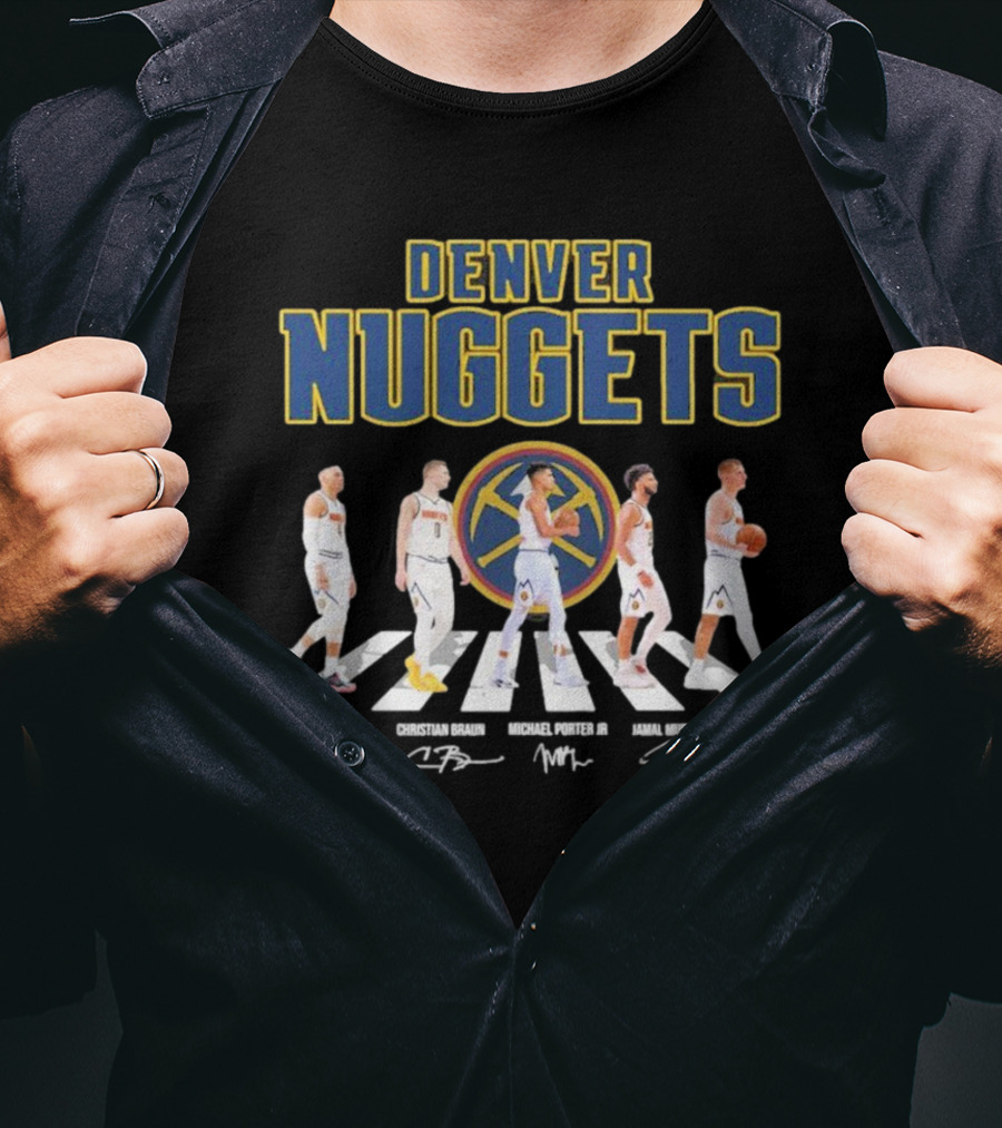 Denver Basketball Abbey Road 2025 Signatures T-Shirt